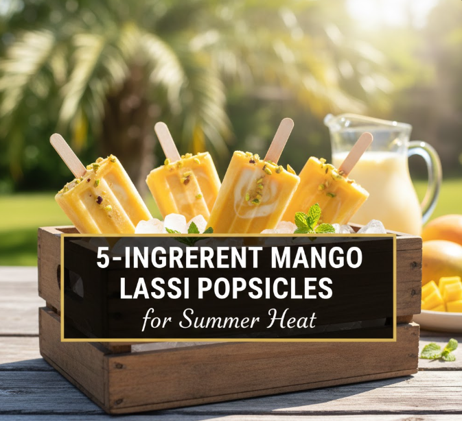 5-Ingredient Mango Lassi Popsicles for Summer Heat